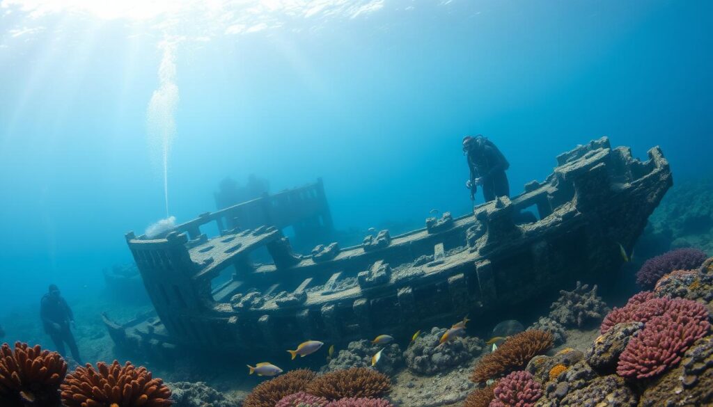 Underwater archaeology of shipwrecks