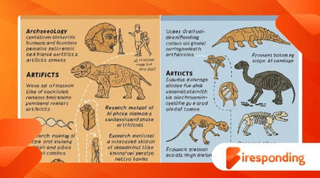 difference between archaeology and paleontology